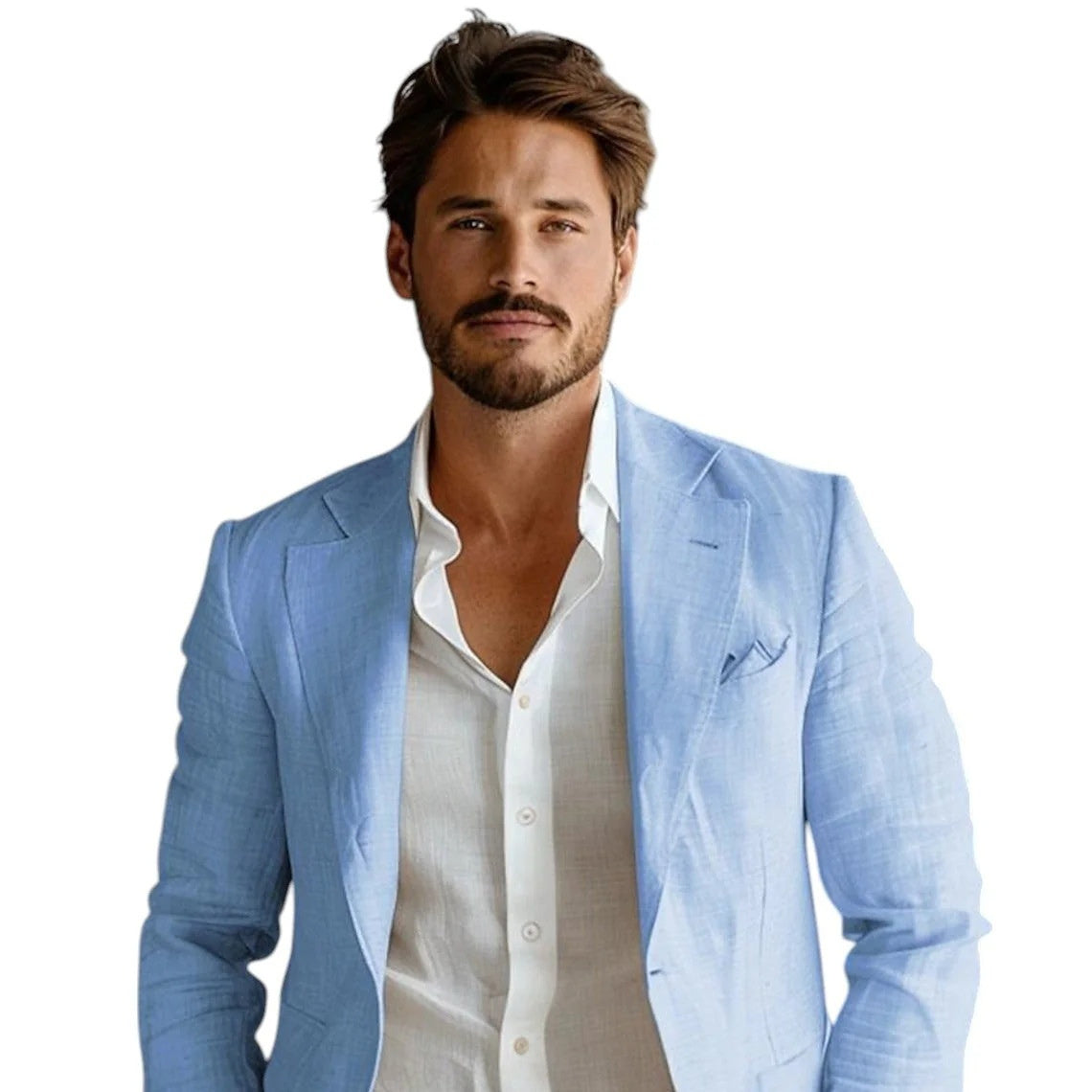 بدلة عمل رجالية ربيعية بمقاسات كبيرة بريطانية