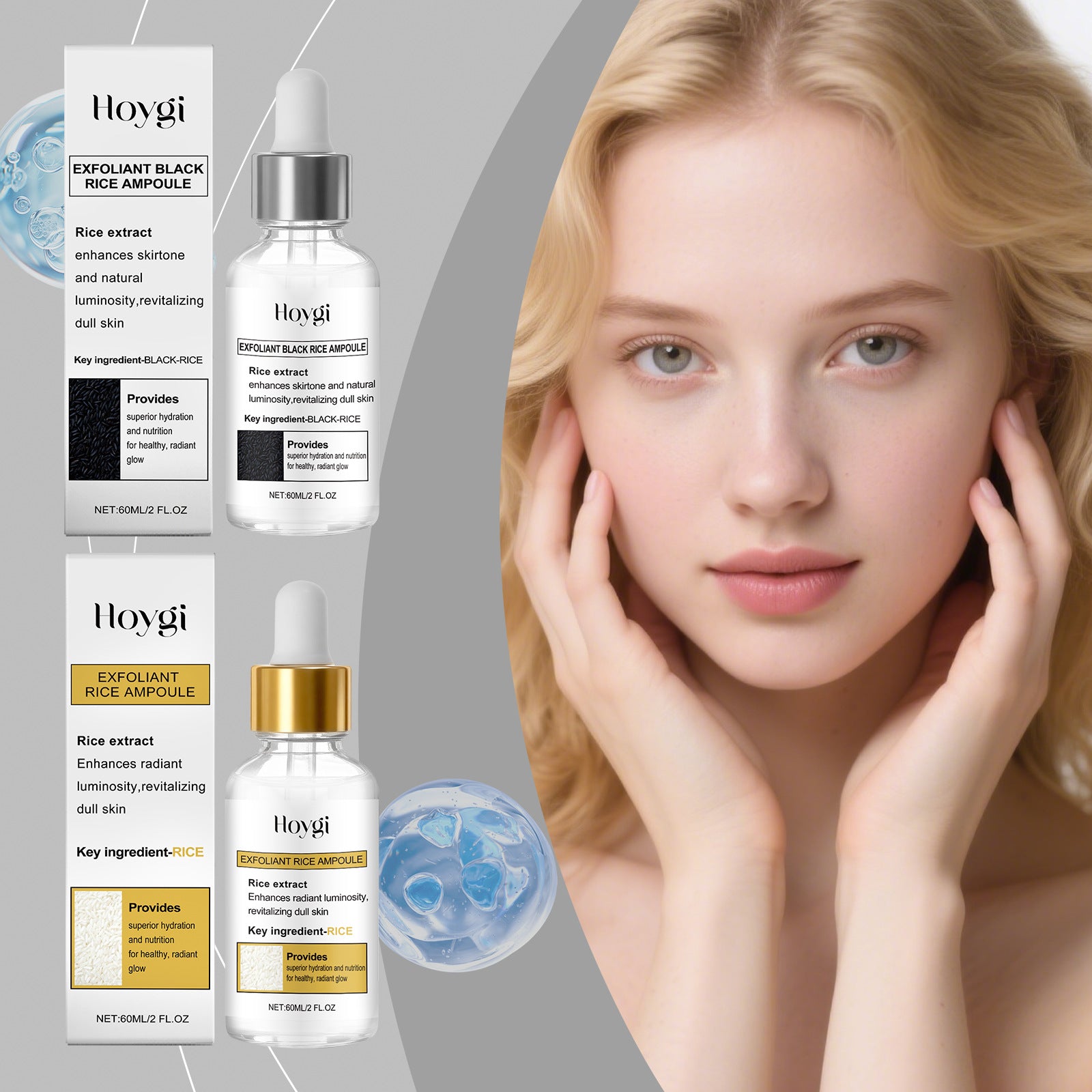 غسول لطيف للوجه وسيروم مرطّب لبشرة ناعمة، ملساء، ومفعمة بالترطيب